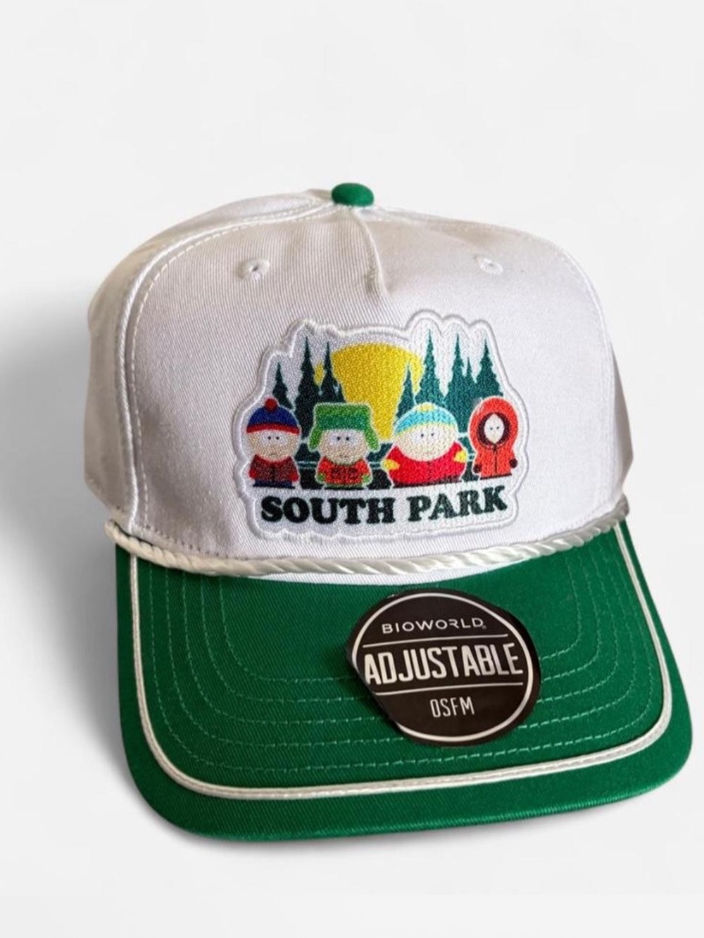 South Park Adjustable White & Green Trucker Hat
